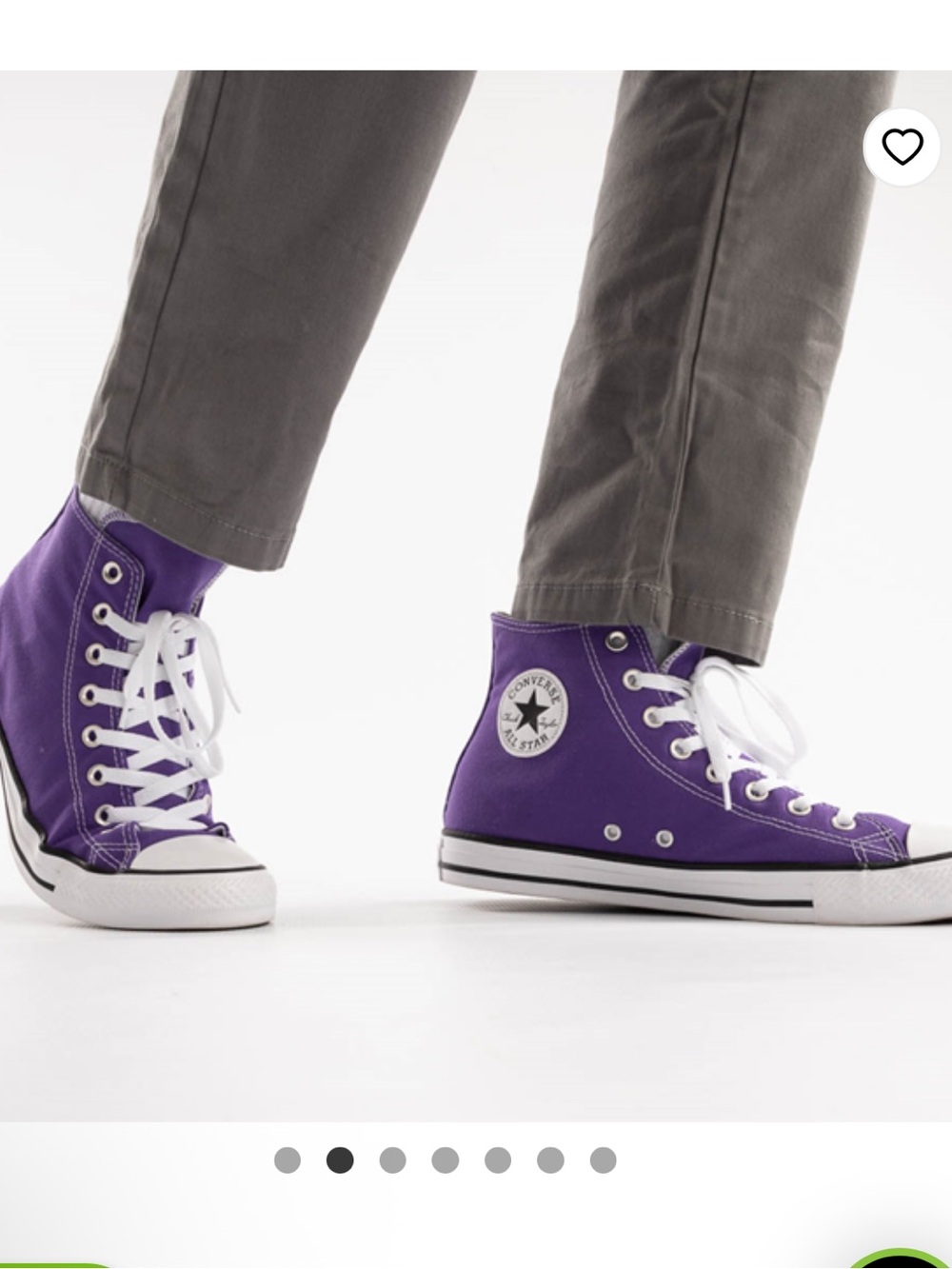 EUC Converse Chuck Taylor All Star High-Top Sneaker - Purple, youth girl size 2 - Picture 5 of 10